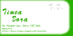 timea dora business card